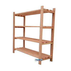 Estante Modular 4 Prateleiras Madeira 90x90x29 Cm Neonx sem Pintura