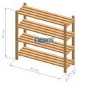 Ver imagem 2 de Estante Modular 4 Prateleiras Madeira 90x90x29 Cm Neonx sem Pintura