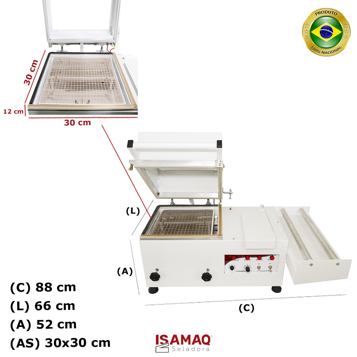 Seladora Conjugada Bancada 30x30 para Ovos,pizzas,doces - 2