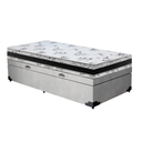 Ver imagem 3 de Cama Base Box Baú Solteiro Super Confort Suede Cinza + Colchão Solteiro Super Confort D33 24x88x188