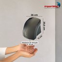 Ver imagem 2 de 2 Secadores de Mãos Automático 12 m/S Elétrico 1500W Sensor para Banheiro Preto Importway Iwsma-12Pt
