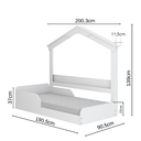 Ver imagem 4 de Cama Montessoriana Infantil Montessoriana Casinha Porta Livros Branco