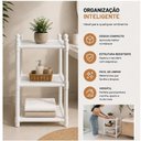 Ver imagem 7 de Yeet Organizador Multiuso Estante 3 Prateleiras Branco para Lavanderia Banheiro e Cozinha