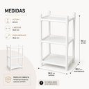 Ver imagem 3 de Yeet Organizador Multiuso Estante 3 Prateleiras Branco para Lavanderia Banheiro e Cozinha