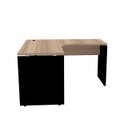 Ver imagem 3 de Mesa em L para Escritório 125x125 Pandin P25 - Naturalle/Preto