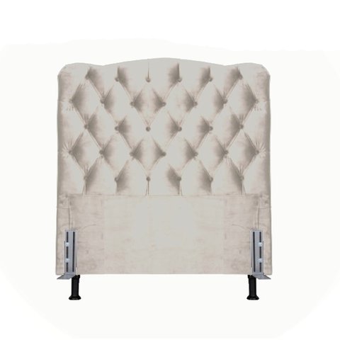 Cabeceira Solteiro 88 - Bello Box - Dunas Suede Bege