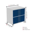 Ver imagem 3 de Mapoteca 10 Gavetas Map10 120,4cm X 122,3cm Aço