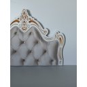 Ver imagem 4 de Cabeceira Entalhada Capitonê p/ Cama Box Solteiro Veludo Bege - Jl