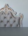 Ver imagem 4 de Cabeceira Entalhada Capitonê p/ Cama Box Solteiro Veludo Bege - Jl