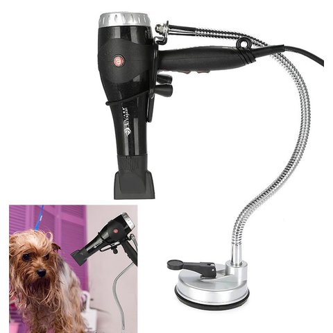 Suporte Secador Cabelo Ventosa Parede Vidro Azulejo Espelho Articulavel Flexivel Banheiro Penteadeir