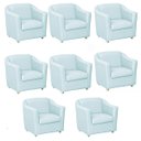Ver imagem 1 de Kit 8 Poltronas Decorativa Bia Matérial Sintético Branco - Twdecora