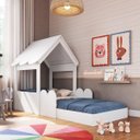 Ver imagem 3 de Cama Montessoriana Casinha Protetores Laterais 108X197,2cm Branco