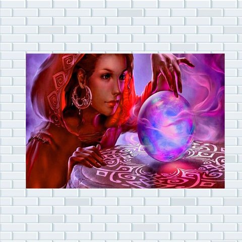Placa Decorativa Mdf Magia Cigana Tamanho 20x27cm