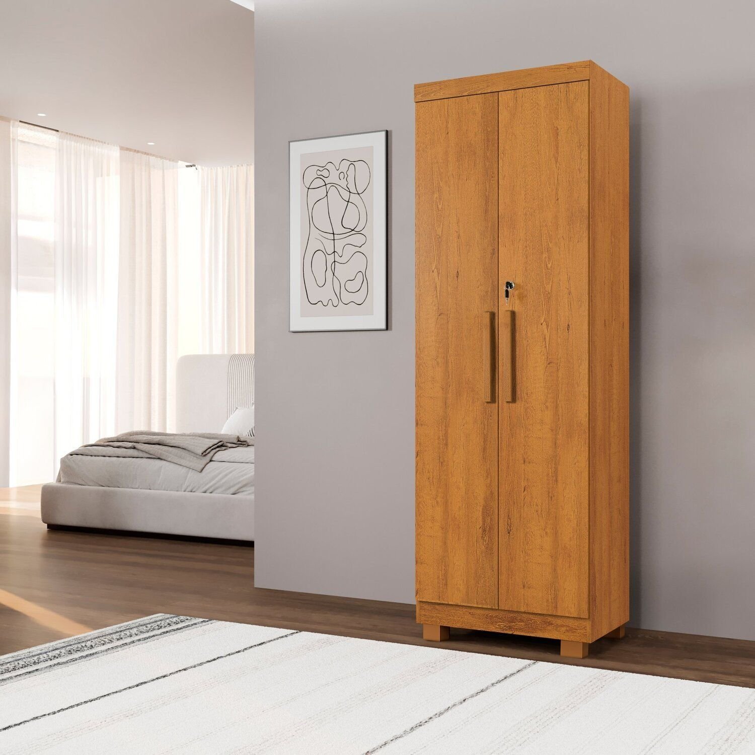 Armário Multiuso 2 Portas com Chave 100% MDF Toronto Yescasa
