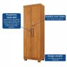 Armário Multiuso 2 Portas com Chave 100% Mdf Toronto Espresso Móveis - 10