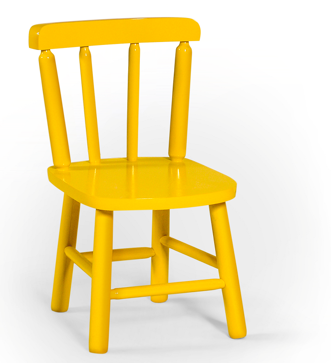 Cadeira Infantil - Amarelo - JM Móveis - 1