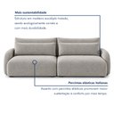 Ver imagem 4 de Sofá Retrátil 3 Lugares Linho Cinza 230cm Oxford