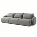 Ver imagem 2 de Sofá Cama Modular Orgânico Retrátil 4 Lugares 230cm Base Madeira Maciça Oxford