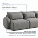Ver imagem 7 de Sofá Cama Modular Orgânico Retrátil 4 Lugares 230cm Base Madeira Maciça Oxford