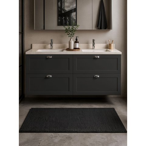 Gabinete para Banheiro 160cm Retro MDF Grafite Milano - On Móveis