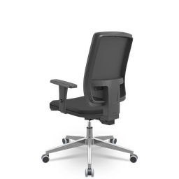 Cadeira Brizza Tela 3d Backplax Aluminio - Aero Preto - 3