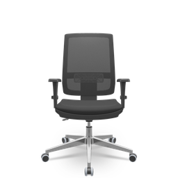Cadeira Brizza Tela 3d Backplax Aluminio - Aero Preto - 1