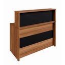Ver imagem 6 de Balcão Atendimento Recepção Alto 90 Cm Escritório F5 Office Cor:nogal com Preto