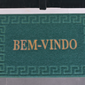Tapete de Porta Capacho Bem Vindo Antiderrapante Pvc - 38cm X 58cm Verde - 2