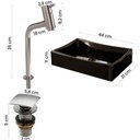 Ver imagem 3 de Gabinete Banheiro Star Cuba Dalla Preta Tor Dl08 Valv Click Pistache/naturale