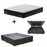 Cama Box C/ Baú Queen + Colchão de Molas Ensacadas Probel Madrid Pillow Euro Queen - 1