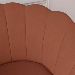 Poltrona Pétala Veludo Capuccino Pés Palito - Kimi Design - 2