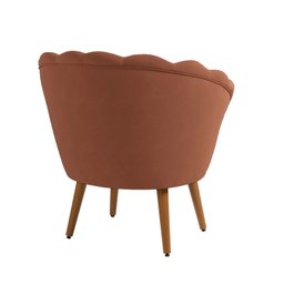 Poltrona Pétala Veludo Capuccino Pés Palito - Kimi Design - 3