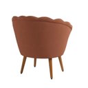 Ver imagem 3 de Poltrona Pétala Veludo Capuccino Pés Palito - Kimi Design