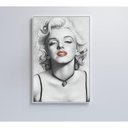 Ver imagem 1 de Quadro Marilyn Monroe Batom 60x90 Cm Vidro Impresso