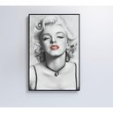 Ver imagem 4 de Quadro Marilyn Monroe Batom 60x90 Cm Vidro Impresso