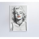 Ver imagem 3 de Quadro Marilyn Monroe Batom 60x90 Cm Vidro Impresso