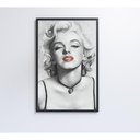 Ver imagem 2 de Quadro Marilyn Monroe Batom 60x90 Cm Vidro Impresso