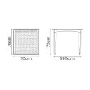 Ver imagem 3 de Mesa Tramontina Laura Rattan 70 Cm Polipropileno Preto Pernas Madeira