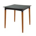 Ver imagem 1 de Mesa Tramontina Laura Rattan 70 Cm Polipropileno Preto Pernas Madeira