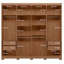 Ver imagem 7 de Guarda Roupa Casal 8 Portas 4 Gavetas Master New com Pés e Cabeceira Casal Loanda com Gavetas Jatob