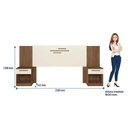 Ver imagem 3 de Guarda Roupa Casal 8 Portas 4 Gavetas Master New com Pés e Cabeceira Casal Loanda com Gavetas Jatob