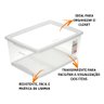 Kit 4 Caixa Organizadora 30l Ordene Design Moderno Cristal - 2