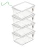 Kit 4 Caixa Organizadora 30l Ordene Design Moderno Cristal - 1