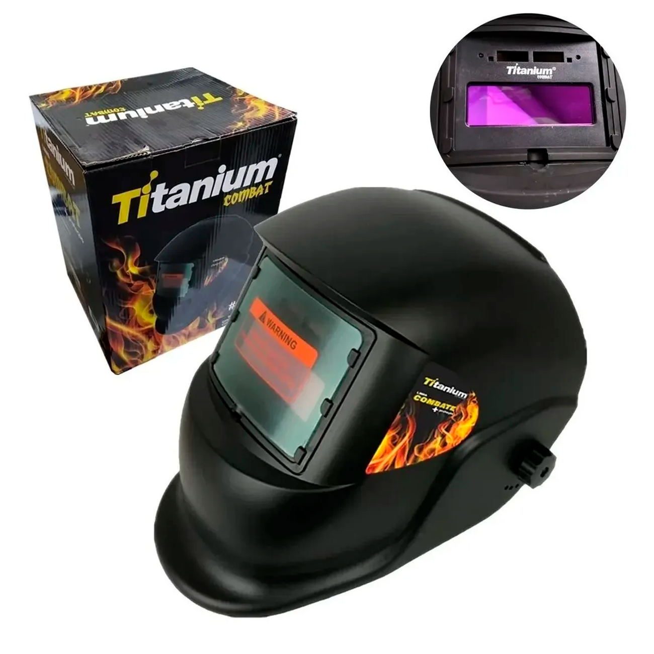 Máscara de Solda Titanium Auto Escurecimento Combat Tonalidade 11 Fixa - 5496