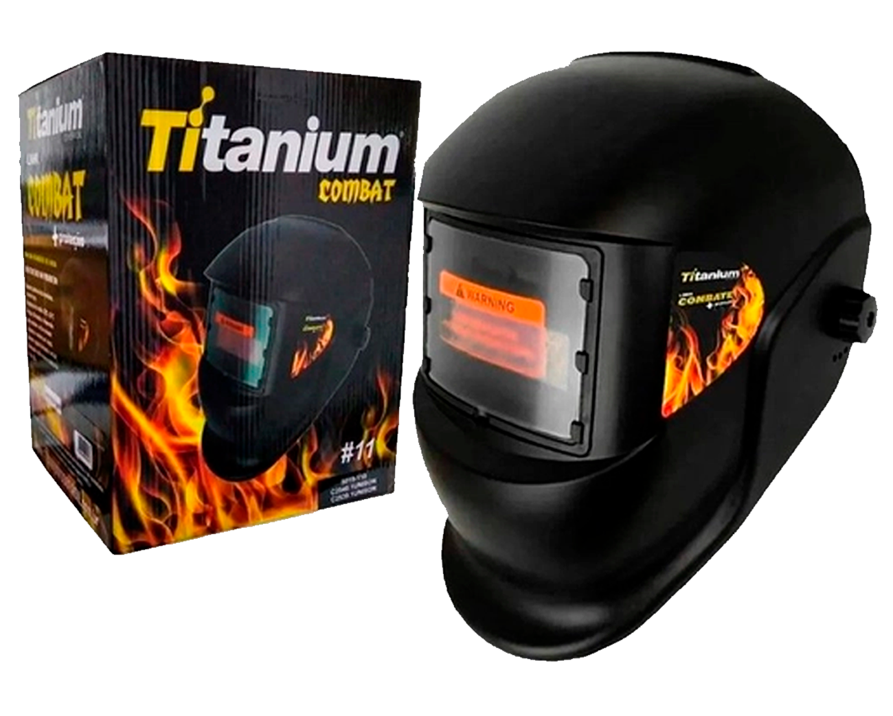 Máscara de Solda Titanium Auto Escurecimento Combat Tonalidade 11 Fixa - 5496 - 3