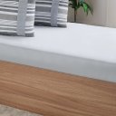 Ver imagem 2 de Jogo de Cama Solteiro Malha 2 Pçs Bella Cama New 88x188cm Cinza