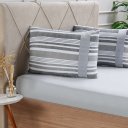 Ver imagem 5 de Jogo de Cama Solteiro Malha 2 Pçs Bella Cama New 88x188cm Cinza