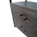 Ver imagem 6 de Mesa de Cabeceira Cor Preta com 2 Gavetas Estilo Industrial - Ferro Metalon e Madeira Maciça