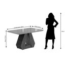 Ver imagem 5 de Conjunto de Mesa Ágata 130x80 cm e 4 Cadeiras Paola - MDF/Vidro - Off White/Nature