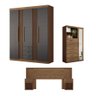 Conjunto Quarto Completo Pequim Jatoba Grafite - 1